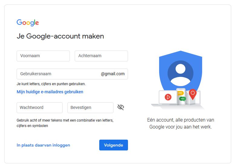 Google account met eigen mailadres Handleiding Google Mijn Bedrijf aanmaken, stap voor stap uitgelegd