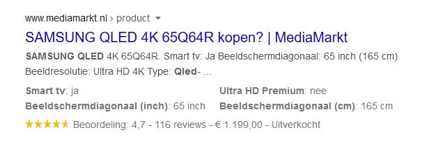 rich snippets product Hoe werkt Structured Data voor Rich Snippets?